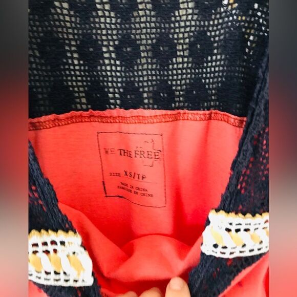 Free people | distressed t-shirt with lace sleeves - Picture 2 of 4